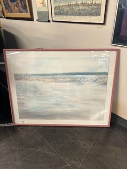 Framed watercolor "white edge" by Christy Carleton