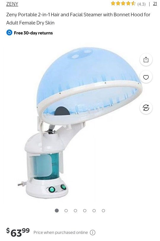 Portable 2-in-1 Hair and Facial Steamer