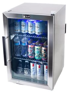 Mont Alpi Stainless Steel Beverage Cooler, Unit has issue not cold , power light ok sell as is