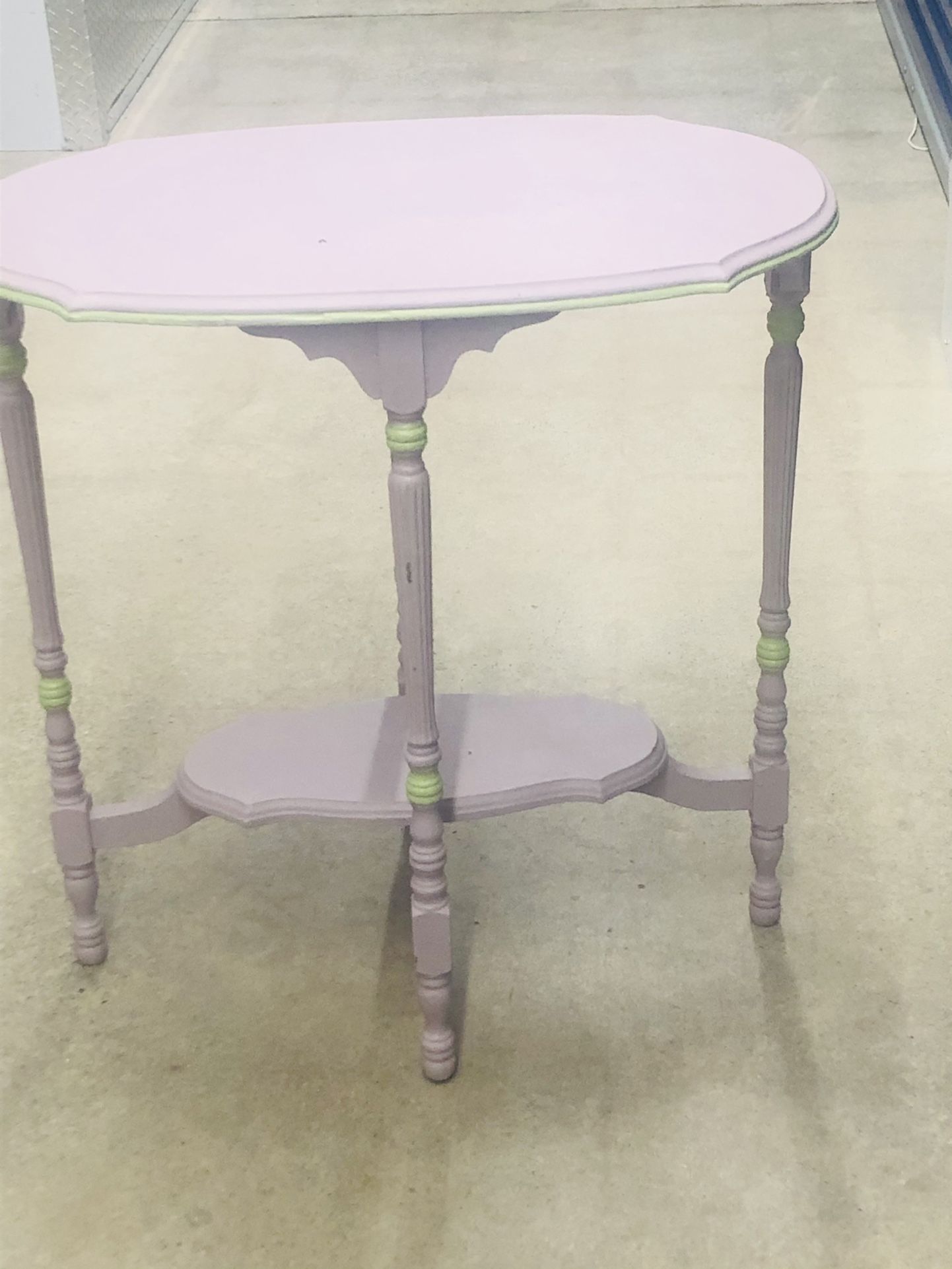 Antique hand painted side table in great shape 28 wide 30 tall