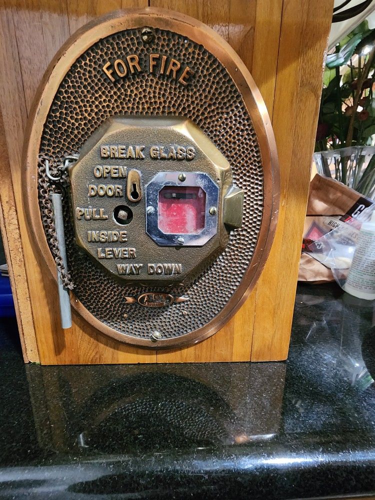 Vintage ADT Fire Alarm Pull Station Converted to Lamp - Unique Industrial Décor