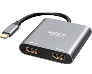 USB-C to Dual HDMI Adapter (4K)