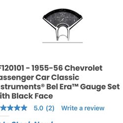 1955-56 Chevrolet Passenger Car Classic Instruments® Bel Era™ Gauge Set with Black Face