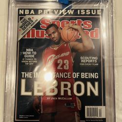 Lebron James Sports Illustrated Magazine…graded At A 9.4 !! 