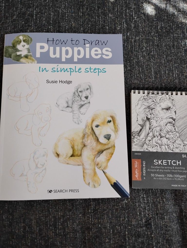 Puppy Drawing 2x Book (s) How To Sketch Easy Learning To Draw