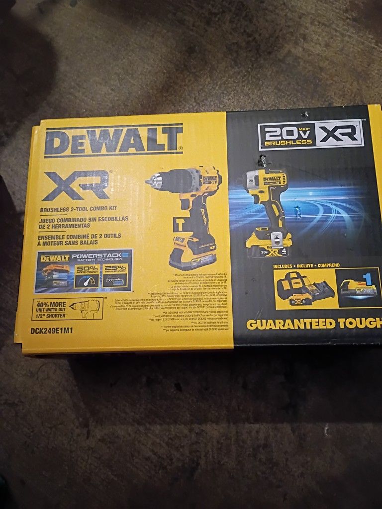 DeWalt Hammer Drill & Impact With 1 Power Stack Batery & XR5.Ah With Charger.