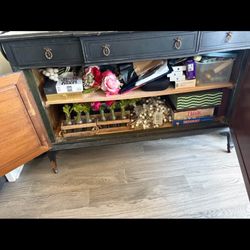 Farmhouse/Vintage  Style Black credenza