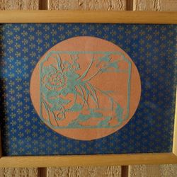 Framed Chinese Paper-Cut Artwork