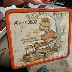 Vintage 1981 Holly Hobbie Metal Lunch Box w/o Thermos- Aladdin