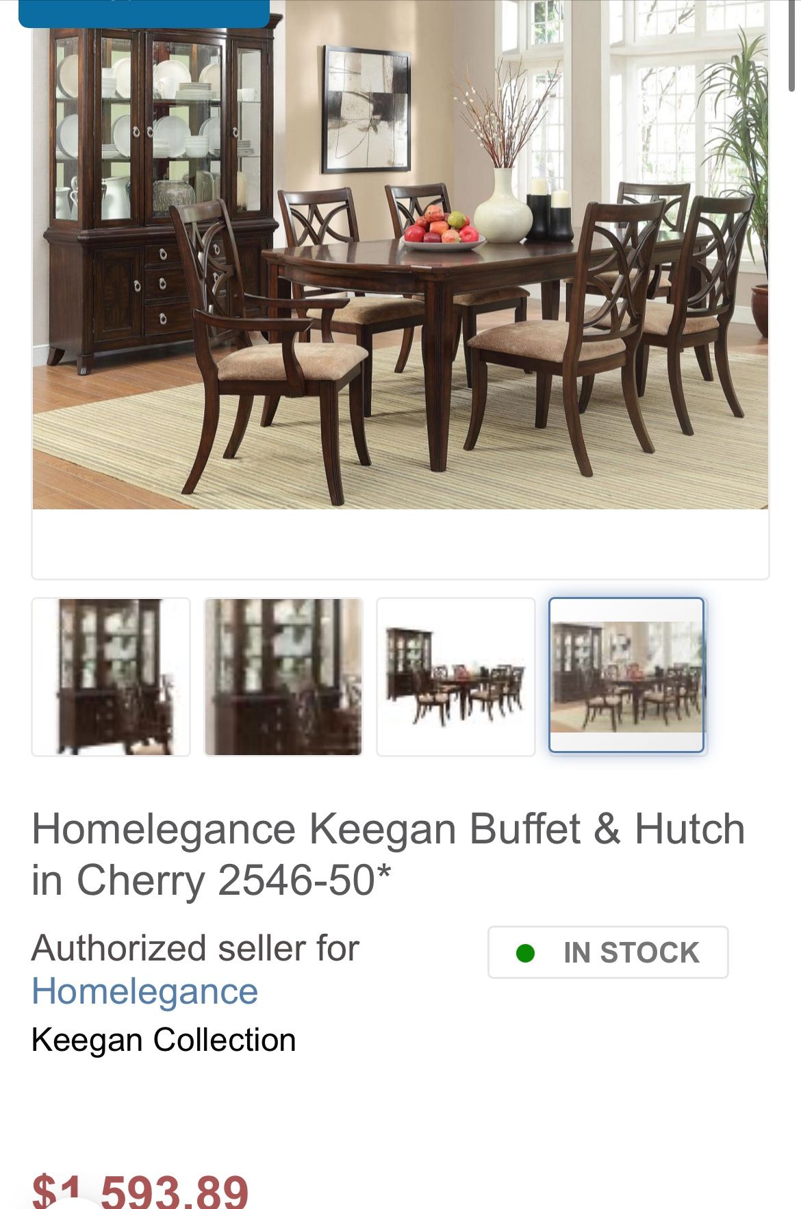 Keegan Buffet &Hutch -brown