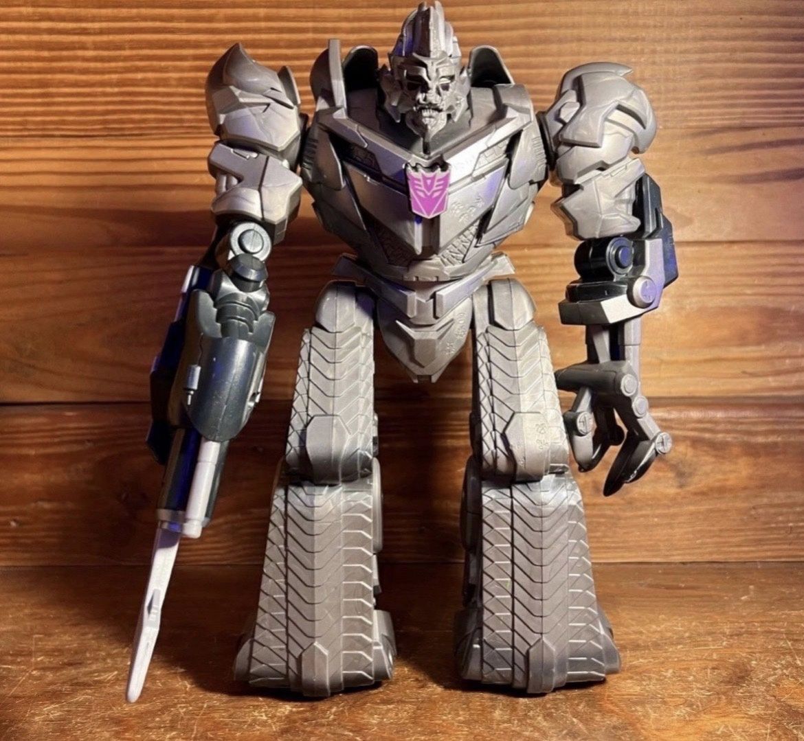 Transformers Megatron Silver Decepticon Action Figure Arm Cannon