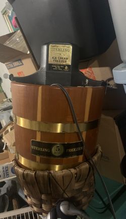 Vintage ice cream freezer