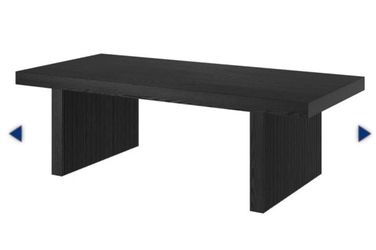 Soren 48" Wide Rectangular Coffee Table Black Grain - Brand New in Box