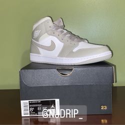 Nike Air Jordan Mid Linen 1’s  Size 8.5 