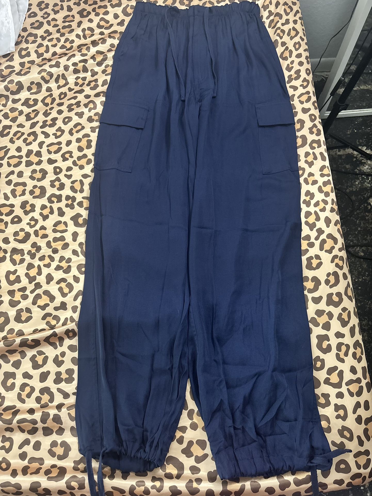 Navy Blue Silk Victoria’s Secret PINK pants 
