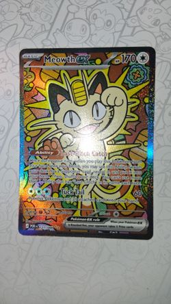 Meowth ex #121 rare illustration perfect order chase card