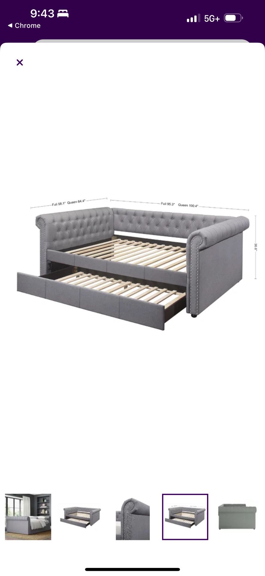 Full Size DayBed With Trundle