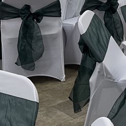 Hunter Green Chair Bows 