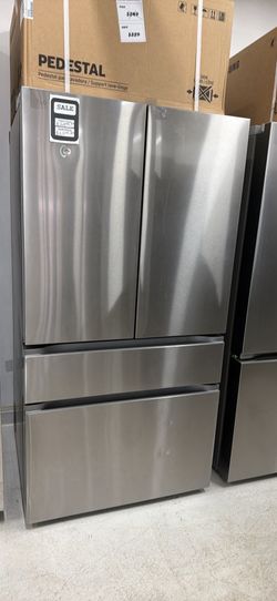 💥Great Save💥 30 cu. ft. SMART Standard Depth MAX French Door Refrigerator with Internal Water Dispenser in PrintProof Stainless Steel