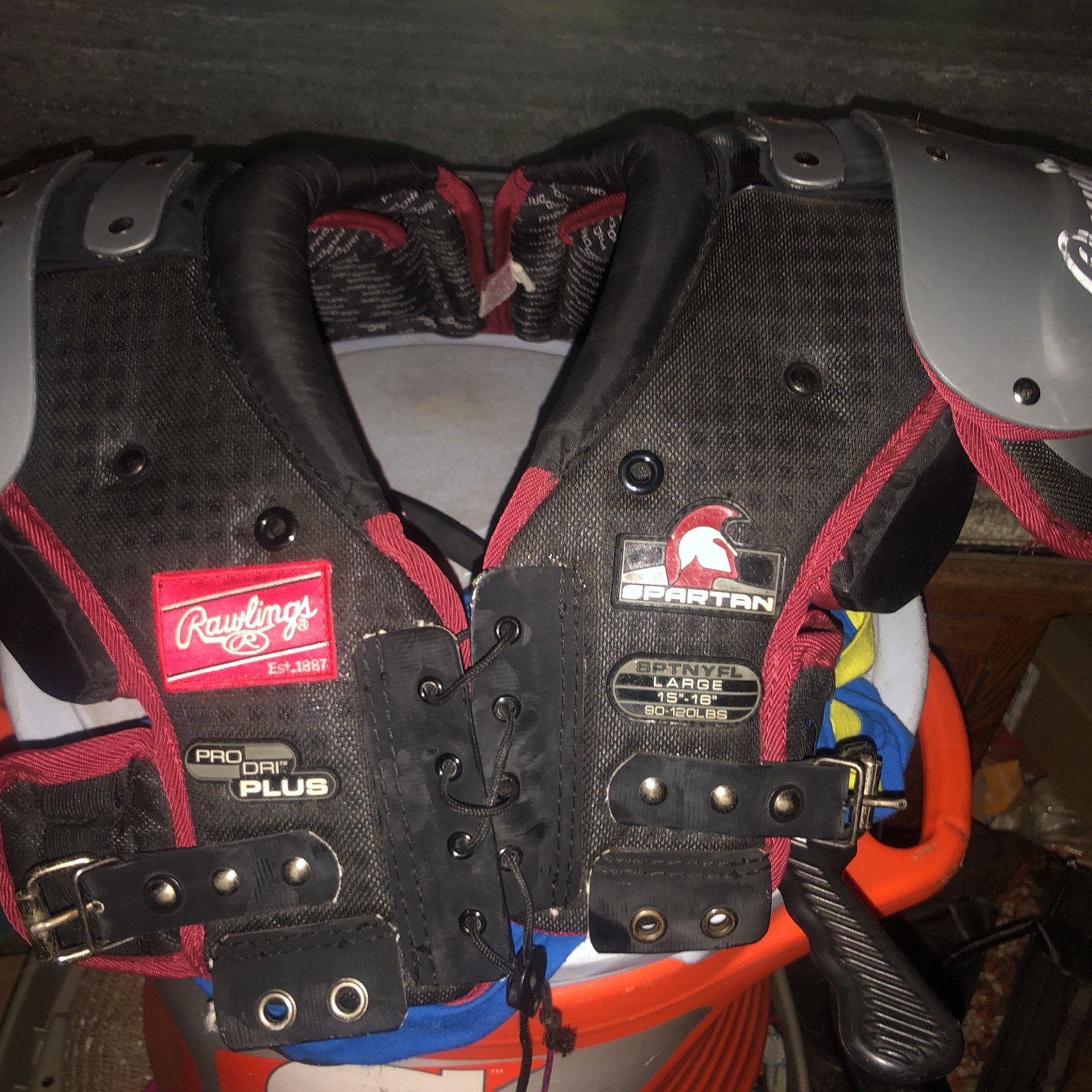 Rawlings PRO Dri Plus Spartan Football Shoulder Pad All- Purpose