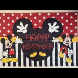 Mickey Mouse Birthday Backdrop 