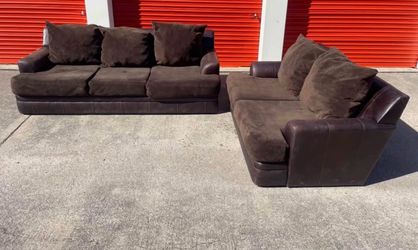 Brown Sofa & Loveseat