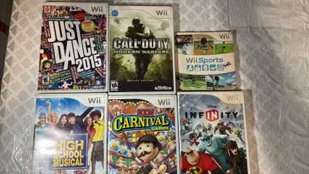 Wii Video Games. 6 pcs. 