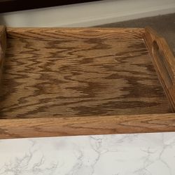 brown decorative serving tray