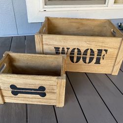 Wooden Dog Toy Storage