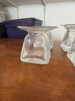 Art glass vintage vase square.       Vaso cuadrado para arte o flores