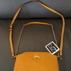 INZI Orange Leather Purse