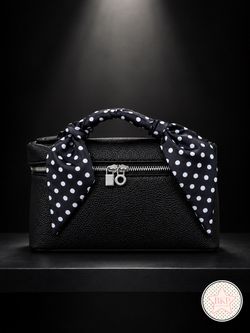 Mini hand bag with scarf and charm