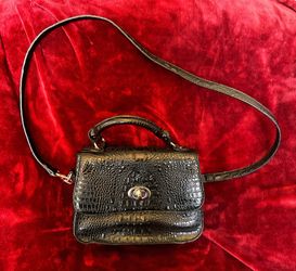 Designer Purse By Marc Jacobs Black Faux Crox
