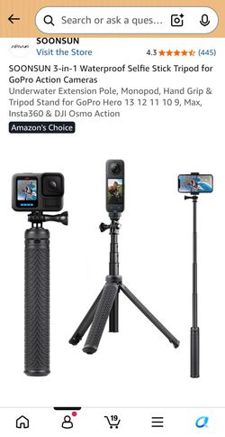 Go pro selfie stick tripod * NEW