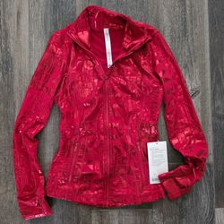 Lululemon Limited Edition Women’s Define Jacket 20YR Manifesto Foil Dark Red 
Size 6