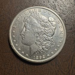 1892-CC Morgan Silver Dollar, Scarce This Nice, Brilliant Uncirculated Key Date!