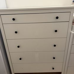 5-drawer dresser, white/anchor/IKEA