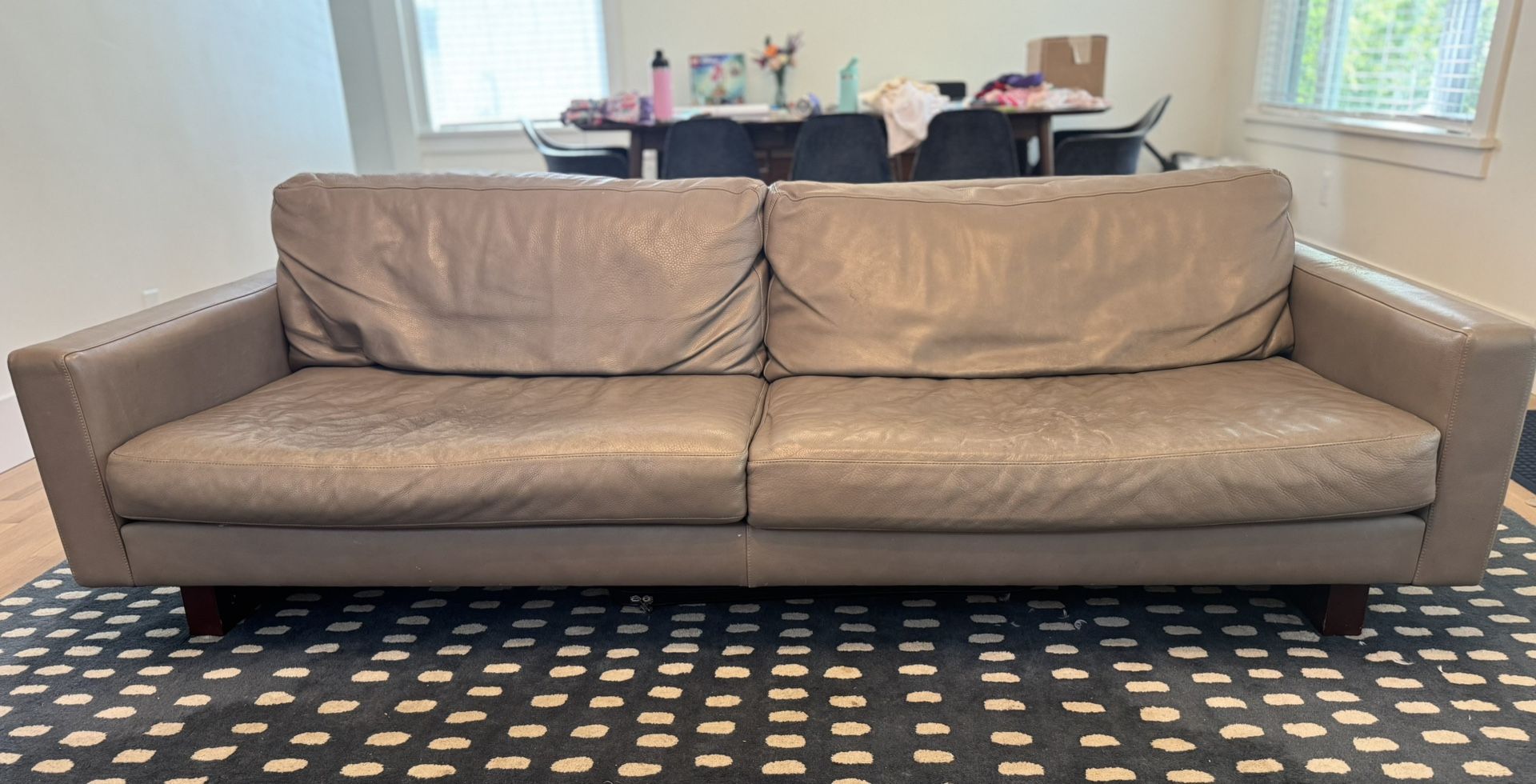 Room & Board Leather Sofa – $5K New – $750 OBO – Must Go by Wed!