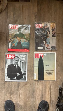 4 Vintage Life magazines In Protective Sleeves- Late 1960’s-1970’s