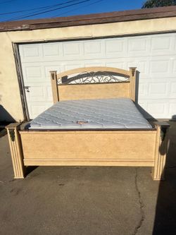 King Size Bed Frame with Mattress