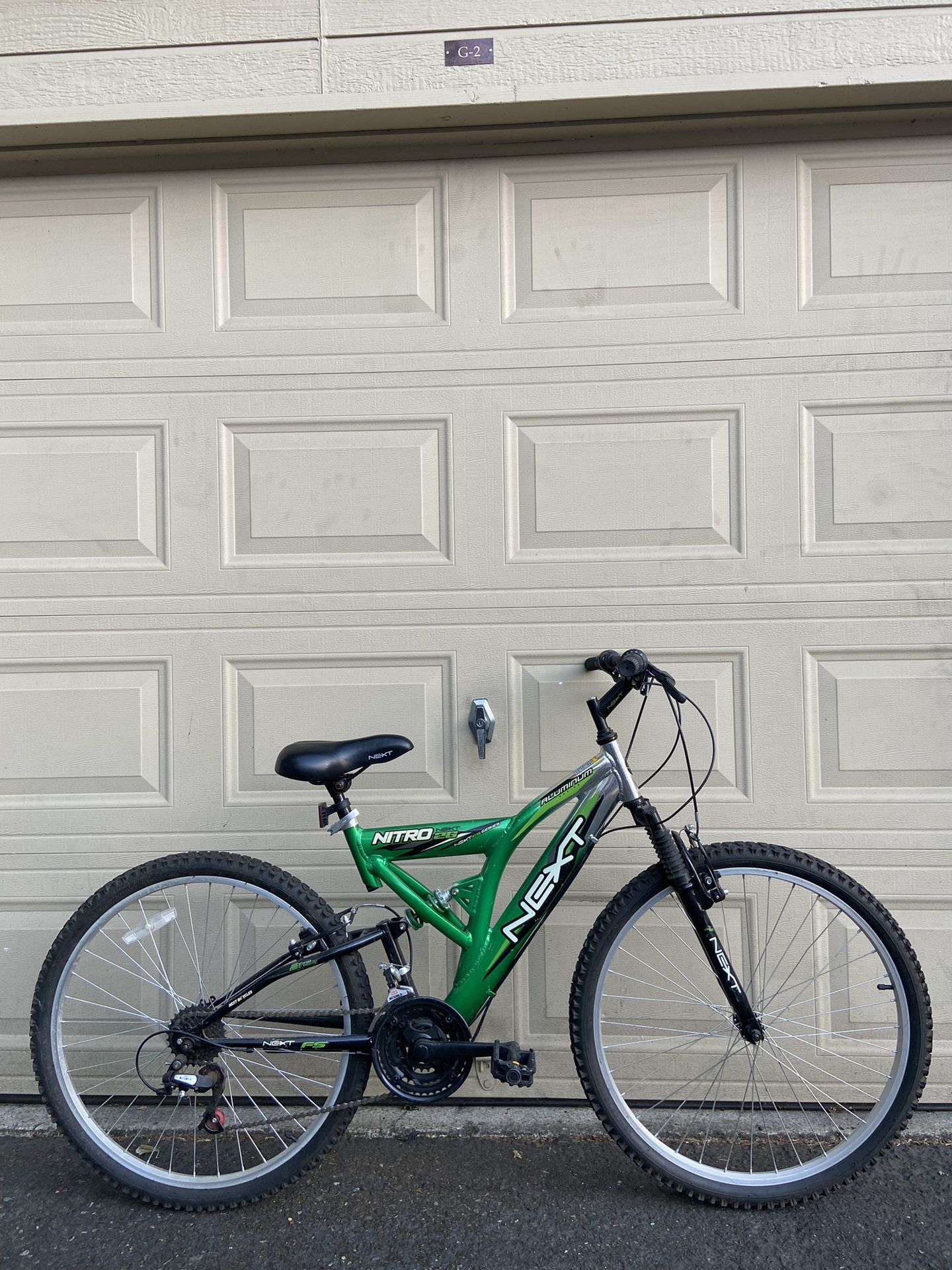 Next Nitro 26” Dual-Suspension Mountain Bike – 18-Speed Bicycle