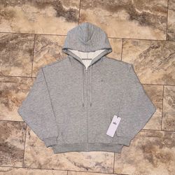 Alo Yoga Accolade Full Zip Hoodie Athletic Heather Grey Sweatshirt NWT Size Small