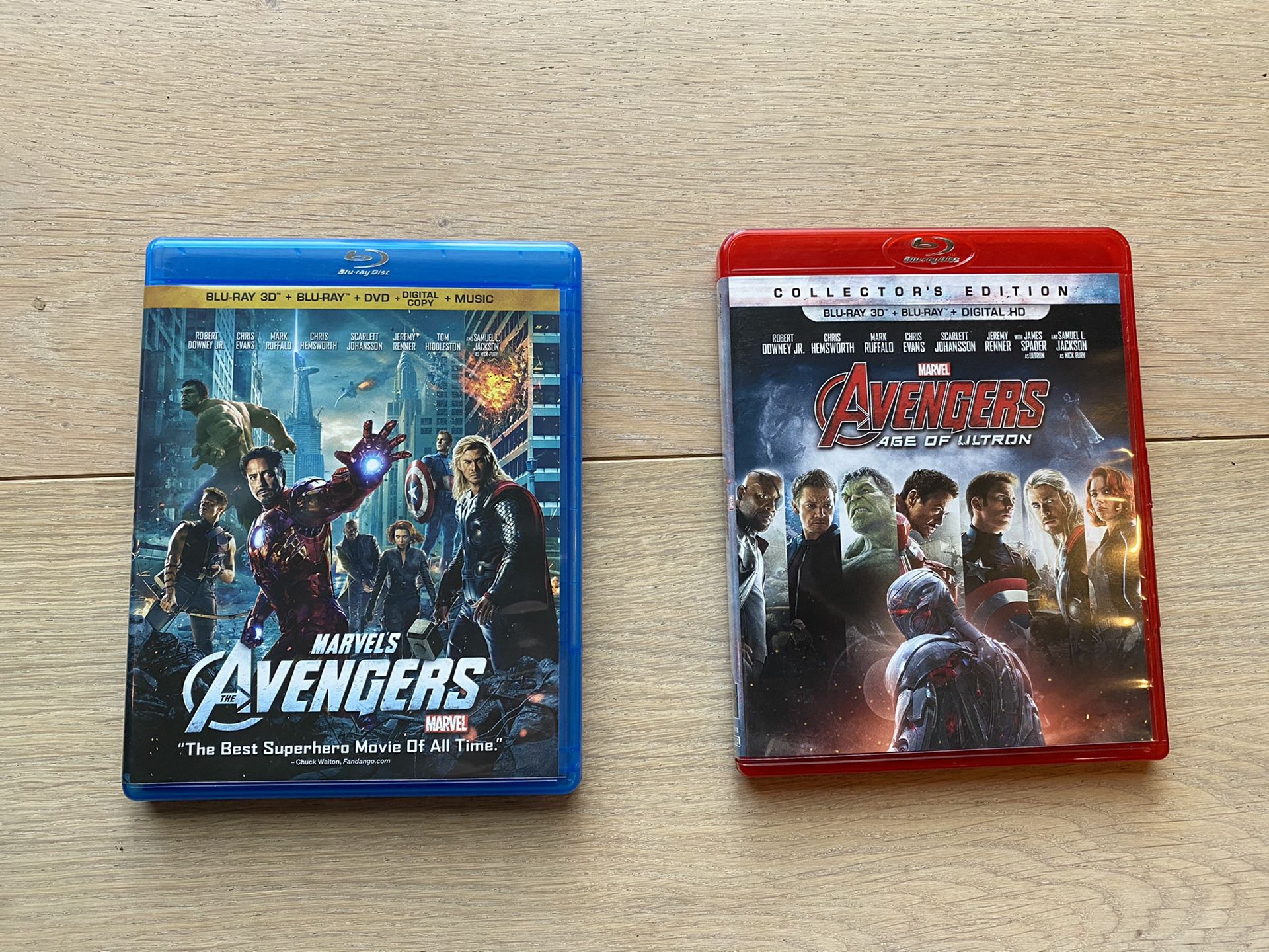 Avengers 1 and 2 Blu-rays