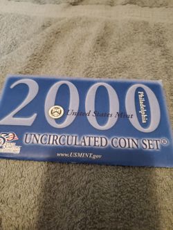 2000 US Mint Philadelphia Uncirculated Coin Set