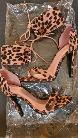 Nasty Gal Leopard Brand Pink Heels