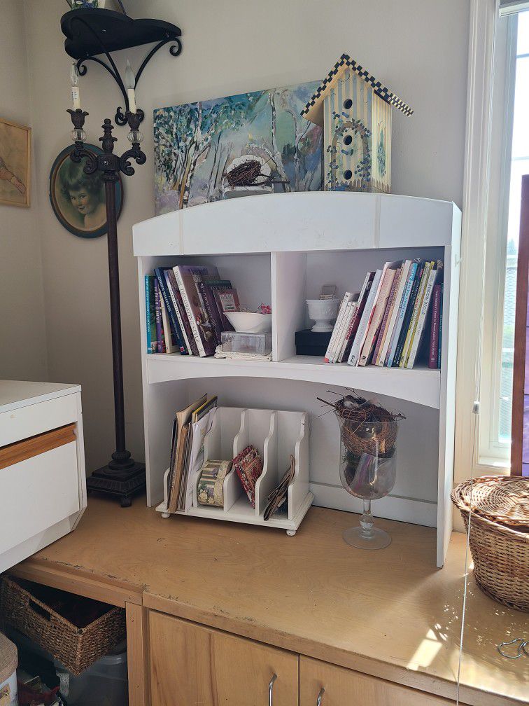 shabbychic Dresser Top Bookcase Farmhouse secret compartment desk top