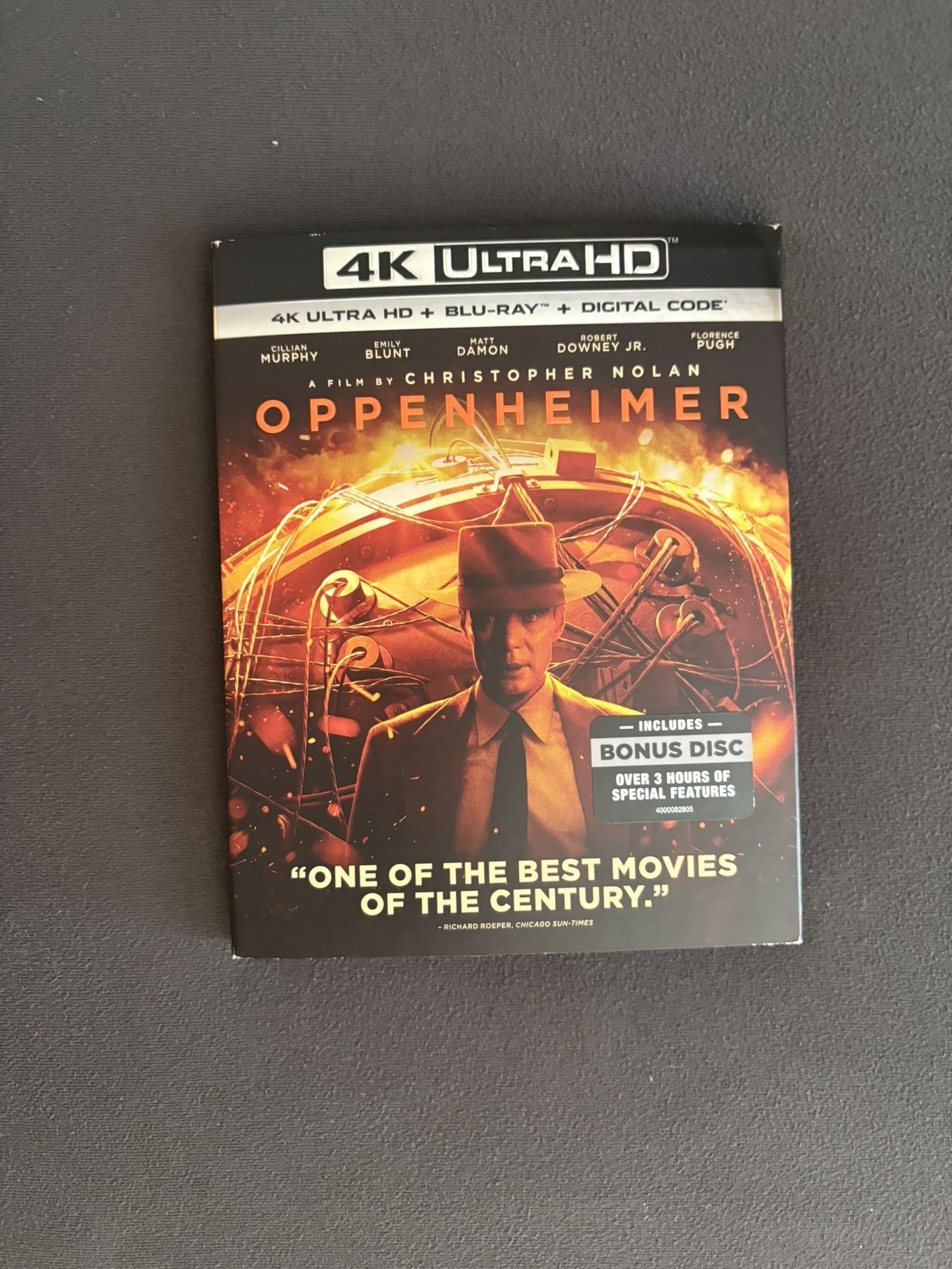 Oppenheimer 4K UltraHD Blu Ray (3 Disk)