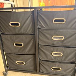 Black Rolling Craft Storage Cart