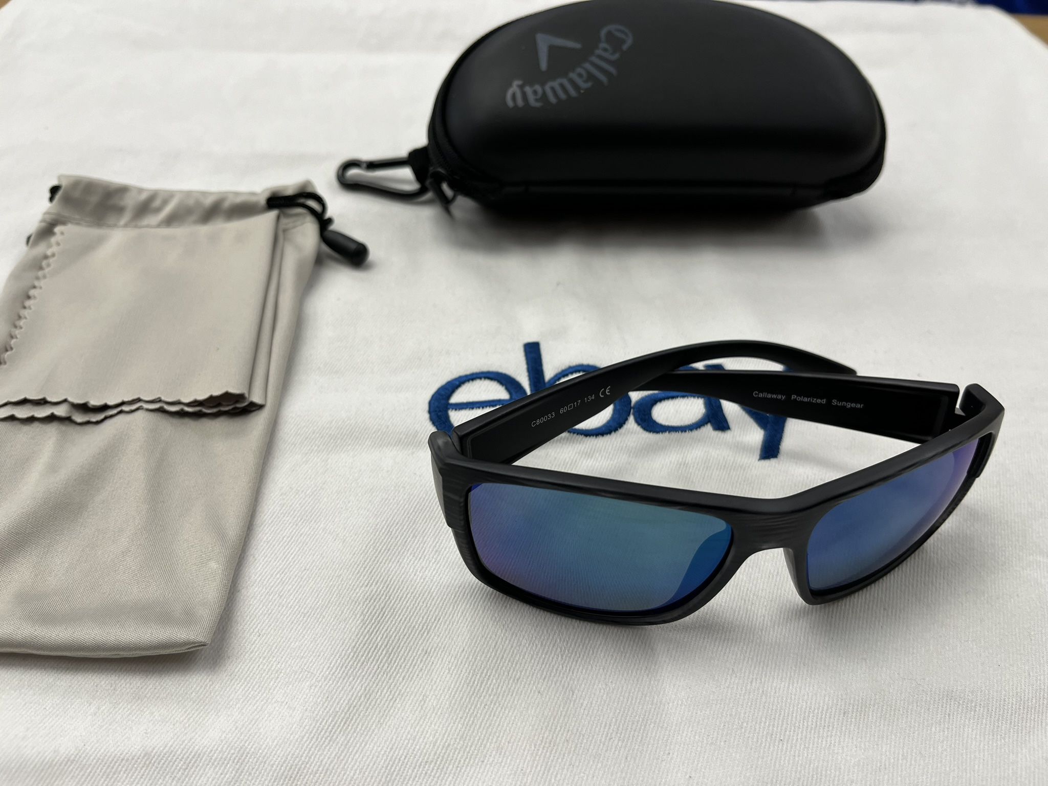 Callaway Sungear Merlin Golf Black Polarized Sunglasses C80033 60*17 134