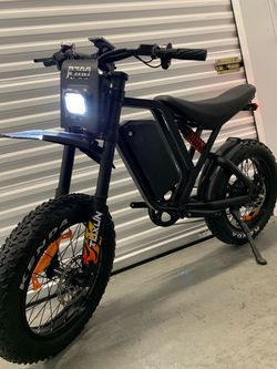 60V/1000CW/1800W (Peak) Electric E-Bike Dirt Bike 5’2-6’0 Rider, 30ah Battery, 40-45mph Top Speed